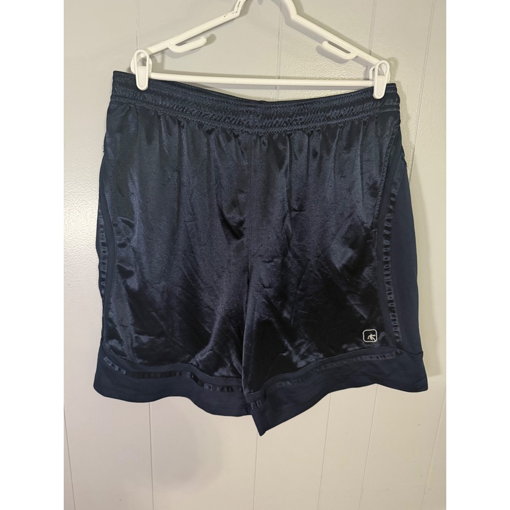 AND1 Basketball Shorts Mens 3XL Navy Blue Satin Athletic Gym Activewear